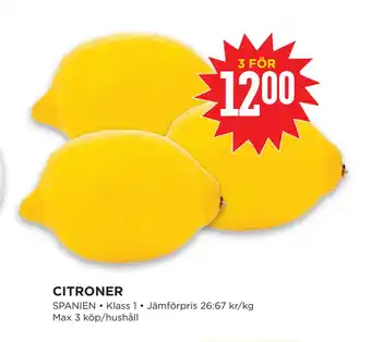 Willys Hemma CITRONER erbjuda