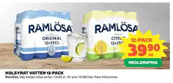 Coop Daglivs KOLSYRAT VATTEN 12-PACK erbjuda