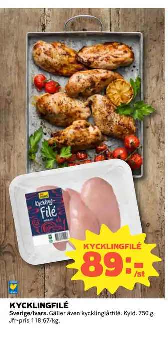 Coop Daglivs KYCKLINGFILÉ erbjuda