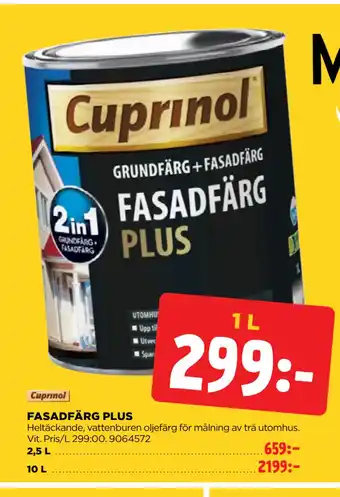 Jem&Fix FASADFÄRG PLUS erbjuda