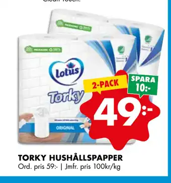 ÖoB TORKY HUSHÅLLSPAPPER erbjuda