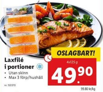 Lidl Laxfilé i portioner erbjuda