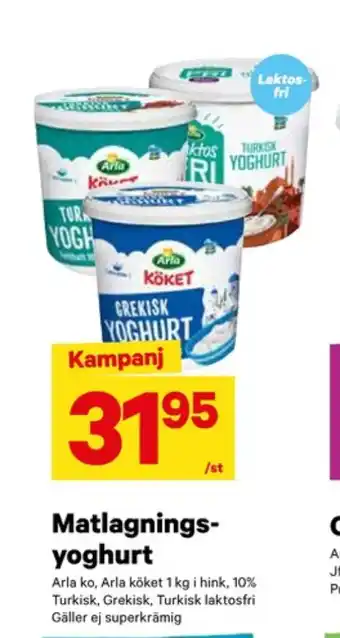 City Gross Arla yoghurt erbjuda
