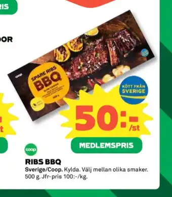 Coop Coop spareribs bbq erbjuda