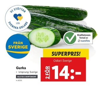 Lidl Gurka erbjuda