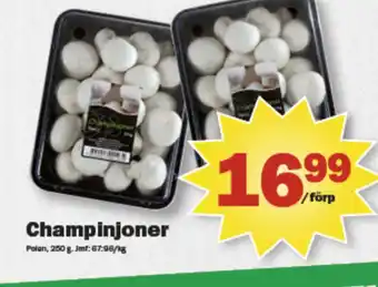 Pekås Coop champinjoner erbjuda