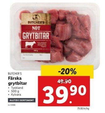 Lidl Färska grytbitar erbjuda