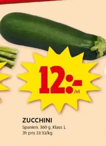 ICA Kvantum ZUCCHINI erbjuda