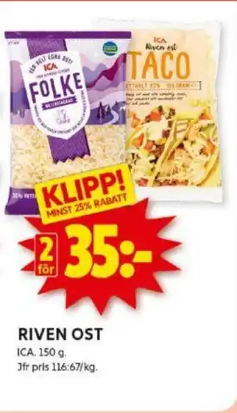 ICA Kvantum RIVEN OST erbjuda