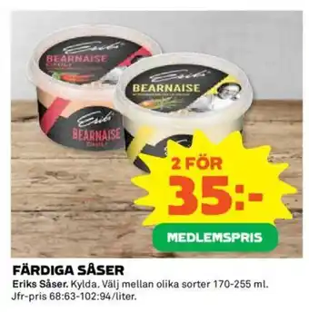 Coop FÄRDIGA SÅSER erbjuda