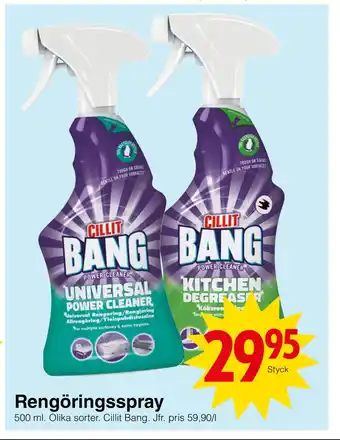 Matöppet Rengöringsspray erbjuda