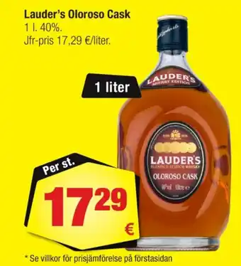Calle Oloroso cask whisky erbjuda