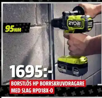 Bauhaus Borstlös hp borrskruvdragare med slag rpd18x-0 erbjuda