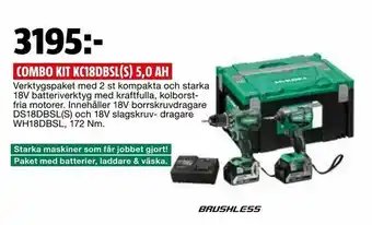 Bauhaus Combo kit kc18dbsl(s) 5,0 ah erbjuda