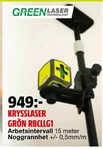 Bauhaus Krysslaser grön rbcllg1 erbjuda