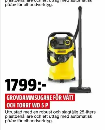Bauhaus Grovdammsugare för vått och torrt wd 5 p erbjuda
