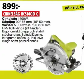 Bauhaus Cirkelsåg rcs1400-g erbjuda