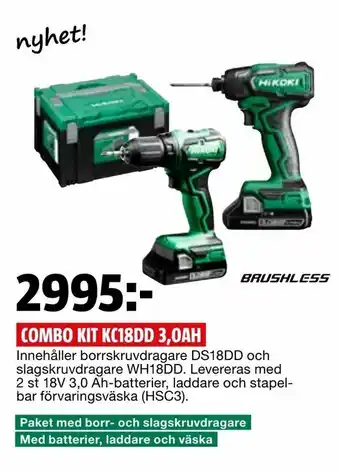 Bauhaus Combo kit kc18dd 3,0ah erbjuda