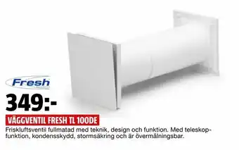 Väggventil fresh tl 100de