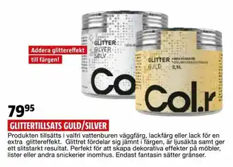 Glittertillsats guld/silver