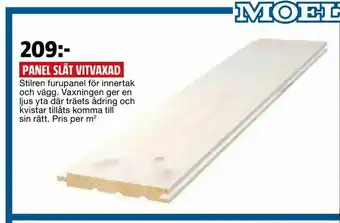 Panel slät vitvaxad