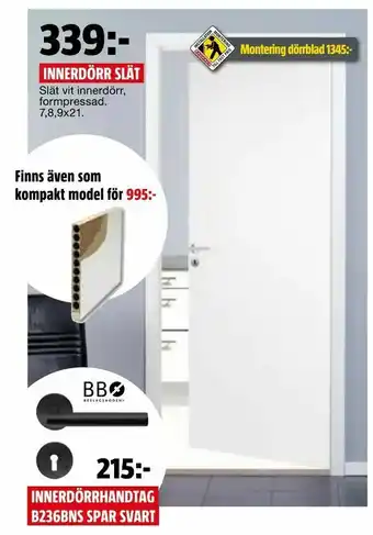 Bauhaus Innerdörr slät erbjuda