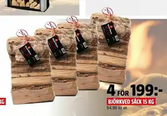 Bauhaus Björkved säck 15 kg erbjuda