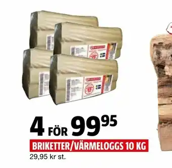 Bauhaus Briketter/värmeloggs 10 kg erbjuda