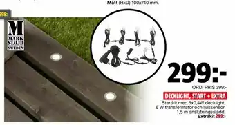 Bauhaus Decklight, start + extra erbjuda