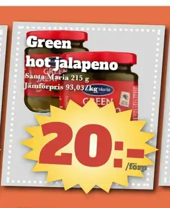 Bonum Matmarknad Green hot jalapeno erbjuda