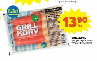 Coop Grillkorv erbjuda