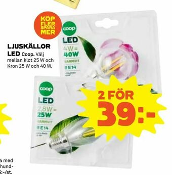 Coop Ljuskällor led erbjuda