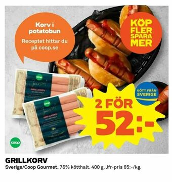 Coop Extra Grillkorv erbjuda