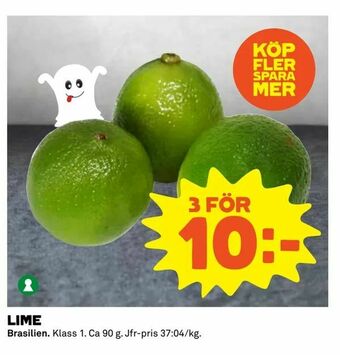 Coop Extra Lime erbjuda