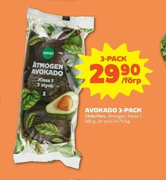 Coop Forum Avokado 3-pack erbjuda