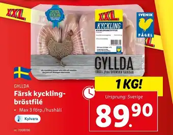 Lidl Färsk kyckling- bröstfilé erbjuda