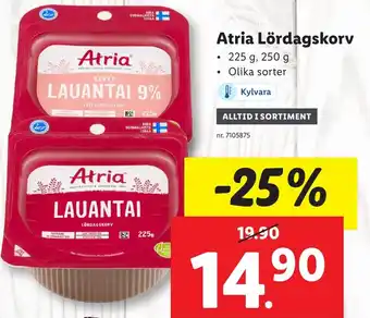 Lidl Atria Lördagskorv erbjuda
