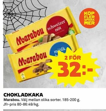 Coop Daglivs Chokladkaka erbjuda