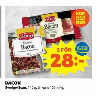 Coop Daglivs Bacon erbjuda
