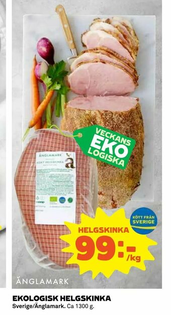 Coop Daglivs Ekologisk helgskinka erbjuda