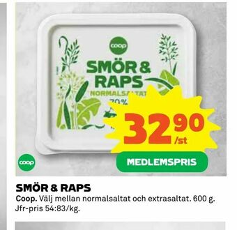 Coop Daglivs Smör & raps erbjuda