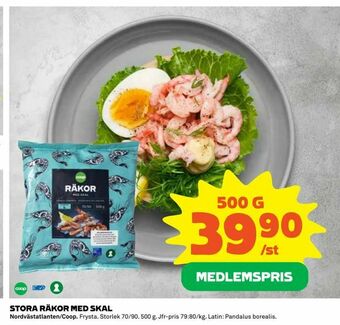 Coop Daglivs Stora räkor med skal erbjuda