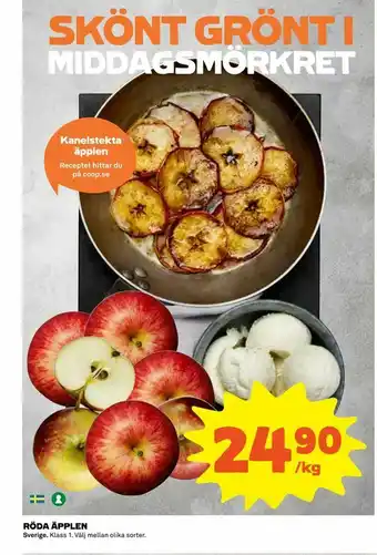 Coop Daglivs Röda äpplen erbjuda