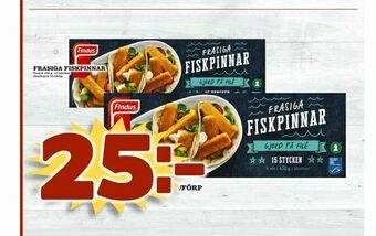 Din Mat Frasiga fiskpinnar erbjuda