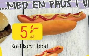EKO Kokt korv i bröd erbjuda