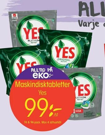 EKO Maskindisktabletter erbjuda