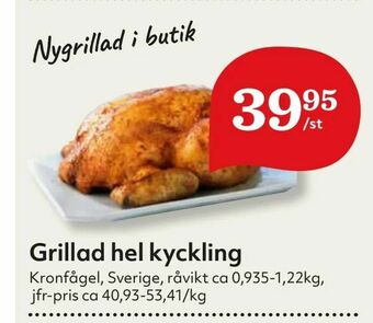 Hemköp Grillad hel kyckling erbjuda