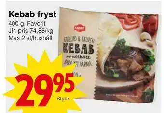 Matöppet Kebab fryst erbjuda