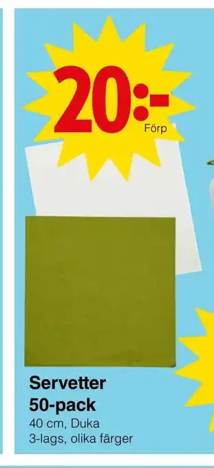 Servetter 50-pack