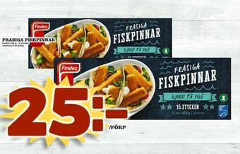 Nelins Frasiga fiskpinnar erbjuda